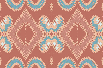 Vector seamless pattern, floral geometric ornament, tribal ethnic Arabic Indian motif. Baroque blue design baroque geometric lines embroidery fabric