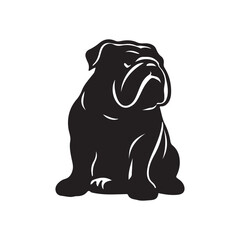 Dog silhouette vector image