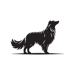 Dog silhouette vector image