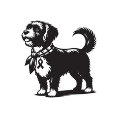 Dog silhouette vector image