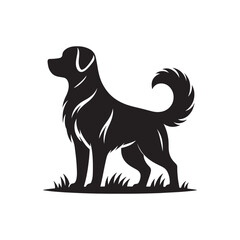 Dog silhouette vector image