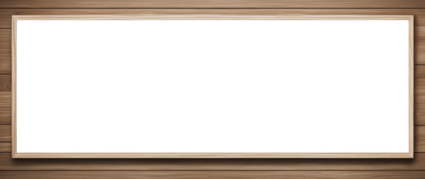 Wooden framed black chalkboard with a decorative border, mockup concept
