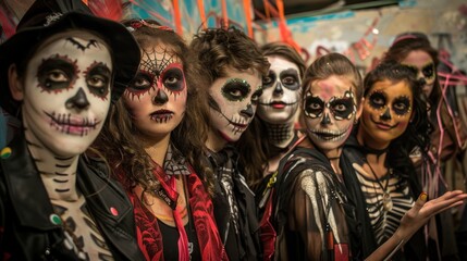 Spooktacular Halloween Costume Contest at Festive Party with Creative Outfits Displayed