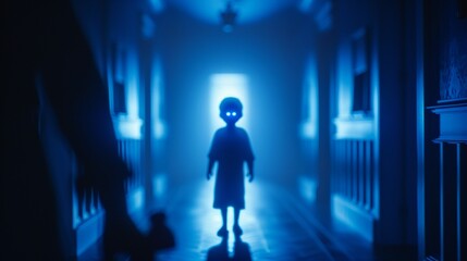 A dimly lit room with a creepy clown holding out a confection to a scared child, realistic, deep shadows, ultradetailed, unsettling vibe