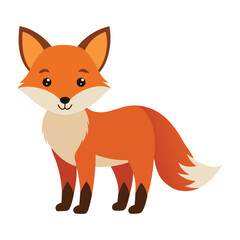 Illustration of Cute Fox animal Isolated