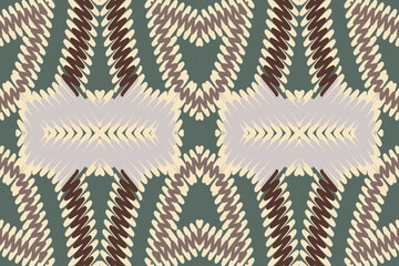 Vector seamless pattern, floral geometric ornament, tribal ethnic Arabic Indian motif. Baroque blue design baroque geometric lines embroidery fabric