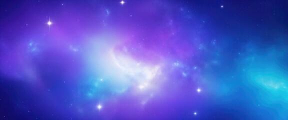Fototapeta premium Galaxy Background with Blue and Purple Nebula