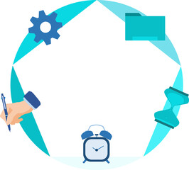 ビジネスのフレームワークのイラスト © くろねこ