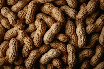 Fototapeta premium Warm and Inviting Peanut Showcase in Soft Natural Light