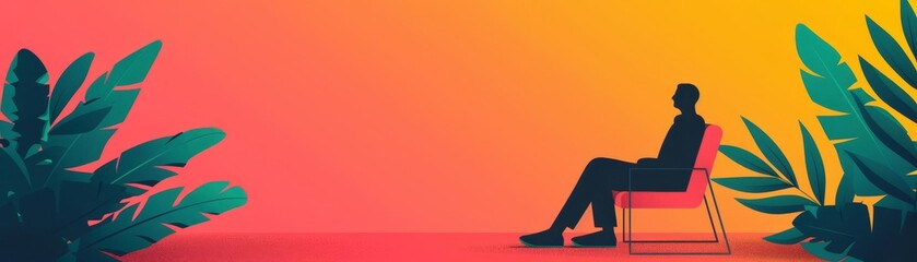 Therapy session, therapist providing positive reinforcement, flat design illustration