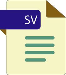 Fototapeta premium SV File icon with folded style document