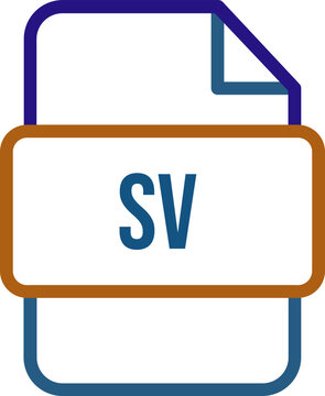 recommend clip art: SV File icon with bold outline