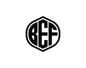 BEF logo design vector template. BEF logo design.