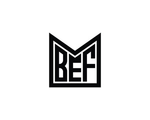 BEF logo design vector template. BEF logo design.