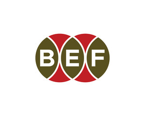 BEF logo design vector template. BEF logo design.