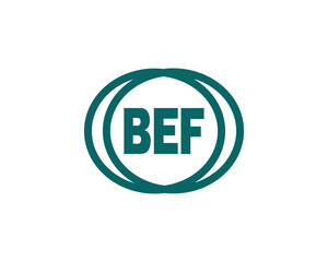 BEF logo design vector template. BEF logo design.