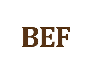 BEF logo design vector template. BEF logo design.