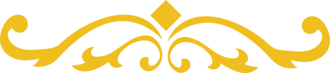 Islamic Floral Dividers Element with Abstract Design. Vector Illustration.