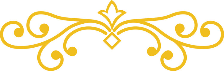 Islamic Floral Dividers Element with Abstract Design. Vector Illustration.