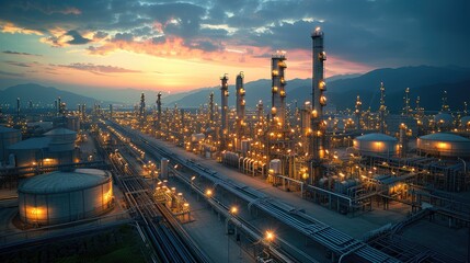 Fototapeta premium Energy Industry Complex and Storage