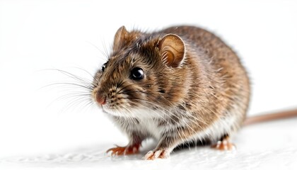 Vole on white background, Vole isolated on white, animal photos
