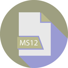 MS12 File format icon space in shapes and circular shape outside