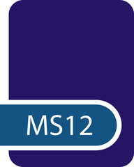 MS12 File format icon with contour