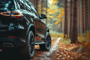 Modern Crossover Vehicle in Natural Wilderness Setting