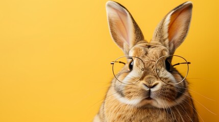 rabbit wearing galsses