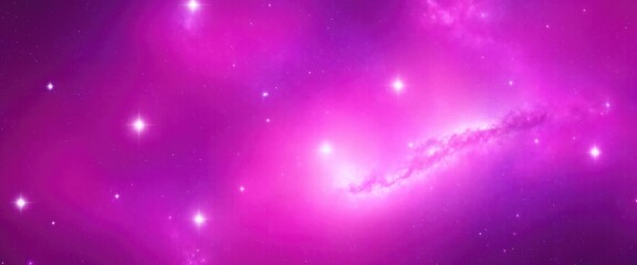 Obraz premium Galaxy Background with Pink and Purple Nebula