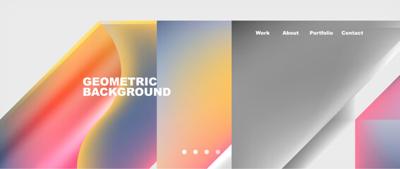 Naklejka premium Glassmorphism geometric abstract background. Vector Illustration For Wallpaper, Banner, Background, Card, Book Illustration, landing page