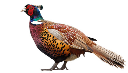 pheasant male isolated on white