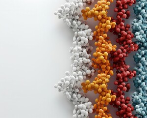 Ovarian protein inventory front view show comprehensive protein analysis Advanced tone Tetradic color scheme