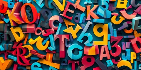 typography and alphabet background