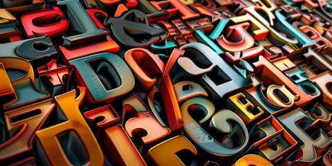 typography and alphabet background