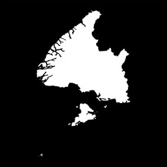 Southland Region map, administrative division of New Zealand. Vector illustration.