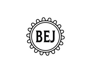 BEJ logo design vector template. BEJ logo design.