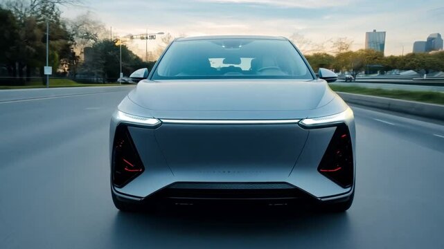 automobile in autonomous mode clever or electric vehicle