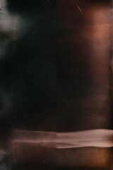Old grunge photographic glass plate negative, analogic overlay, Abstract film texture background with grain, dust and light leak