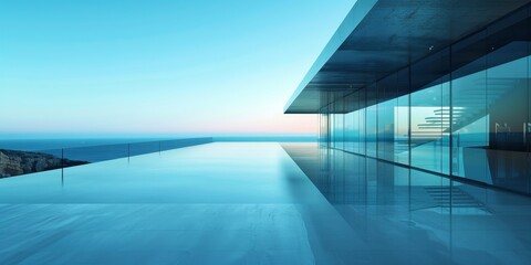 glass minmalistic architectural forms