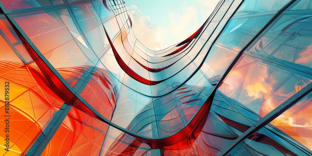 Canvas Prints glass minmalistic architectural forms