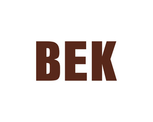 BEK logo design vector template. BEK logo design.