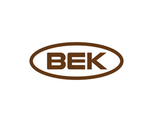 BEK logo design vector template. BEK logo design.