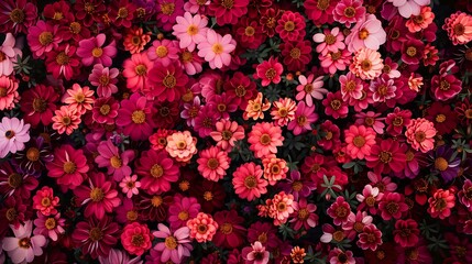 Naklejka premium many red flowers