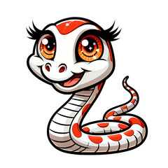 Fototapeta premium Cute Snake Pattern for Christmas and New Year Holidays on Transparent Background