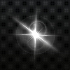  Flash, realistic highlights, glowing effects, camera light, sunlight reflection, stars, isolated highlights, sparkling highlights. Isolated on transparent background, png. Celestial, space elements