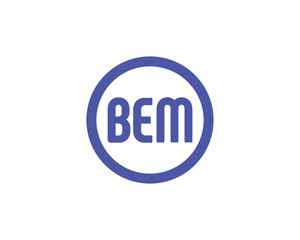 BEM logo design vector template. BEM logo design.