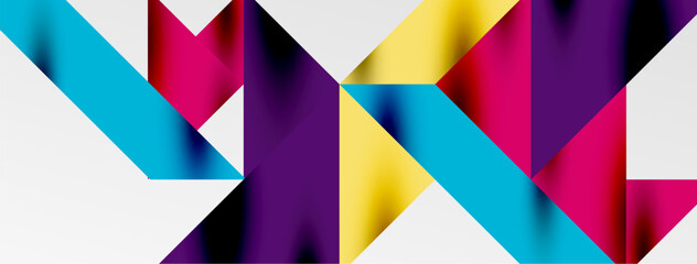 Tech minimal overlapping triangle shapes elements geometric graphic pattern