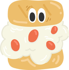 Cute cartoon bakery illustration