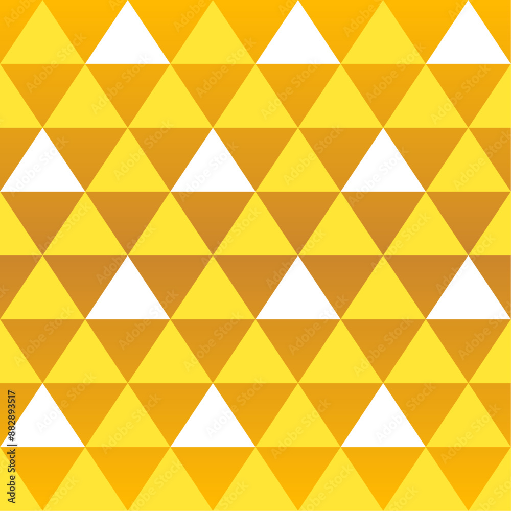 Poster yellow japanese uroko pattern. seamless uroko made from triangles.